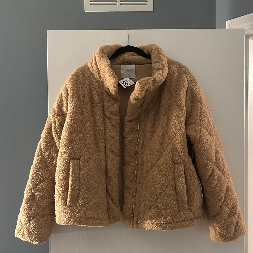 Angel Kiss Tan Quilted Jacket
